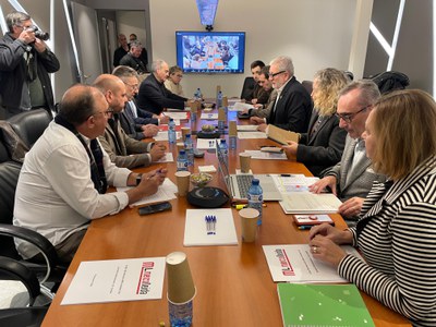La reunió del consell d'administració de Mercolleida d'avui.