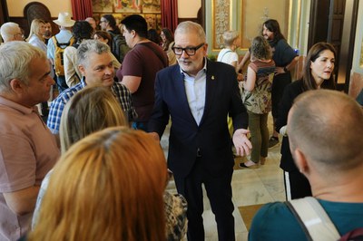 La trobada s'ha realitzat al Saló de Sessions de La Paeria.