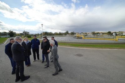 Un moment de la visita d'aquest matí.