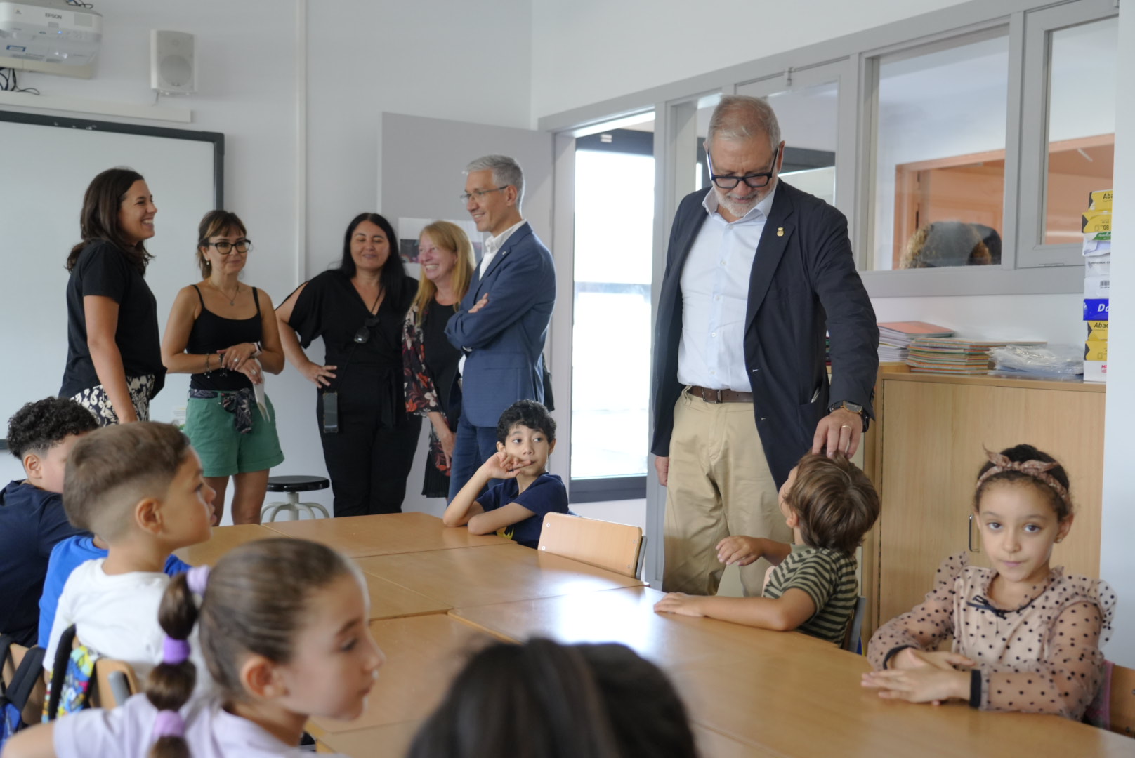 Una de les aules de la nova escola