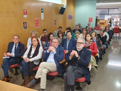 Les autoritats presents en la presentació de la proposta de CC OO..