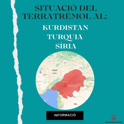 L’àrea de Cooperació de la Paeria aconsella vehicular l’ajuda a les víctimes dels terratrèmols a Síria i Turquia amb donacions a ONG.