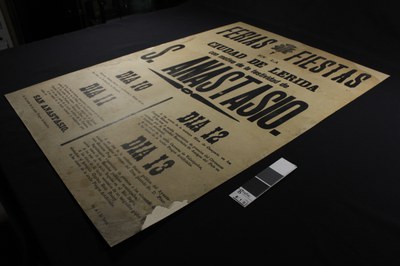 La imatge del cartell restaurat, del 1888..