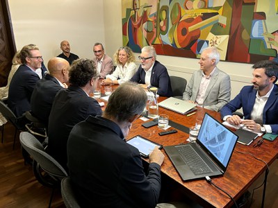 Imatge de la reunió de treball amb Metrovacesa.