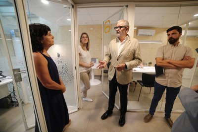 Un moment de la visita a les instal·lacions de l'EMAU.