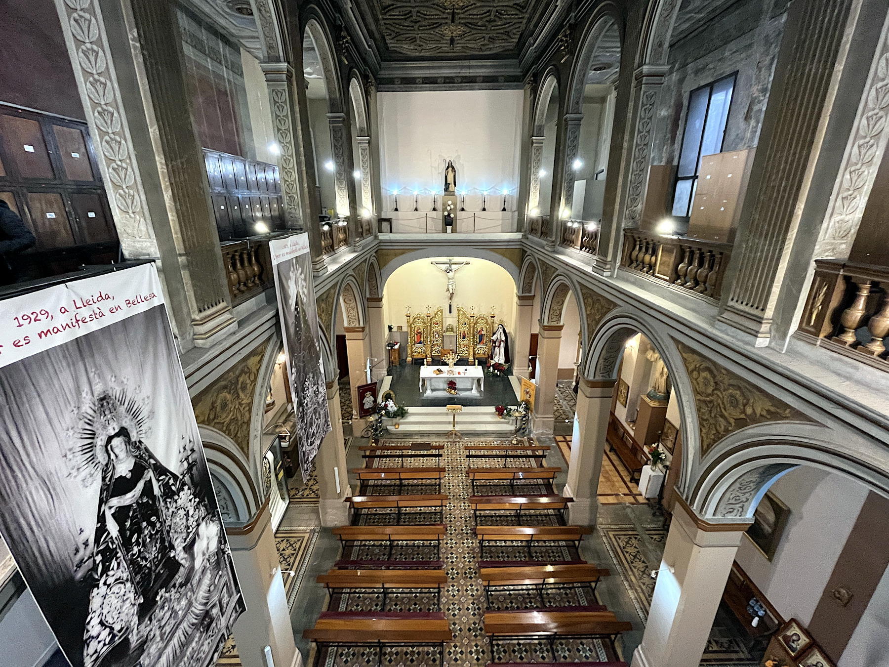 Vista de la nau del temple des de la part superior