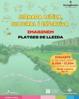 Jornada lúdica de l'Imaginem Platges de Lleida, el dissabte 31 de maig..