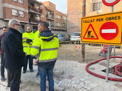 L'alcalde s'ha interessat pel seguiment de les obres a l'Hostal de la Bordeta.