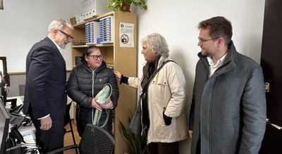 Salutació a una persona usuària que aquest matí ha anat a l'OAC Bordeta..