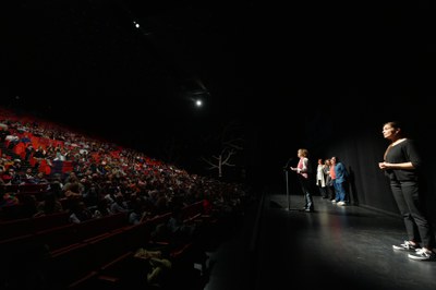 La inauguració de la 35a Fira de Titelles de Lleida s'ha fet avui al Teatre de la Llotja..