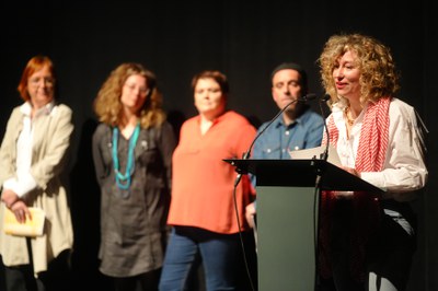 La regidora Pilar Bosch ha participat en l'acte d'obertura de la 35a Fira de Titelles de Lleida..