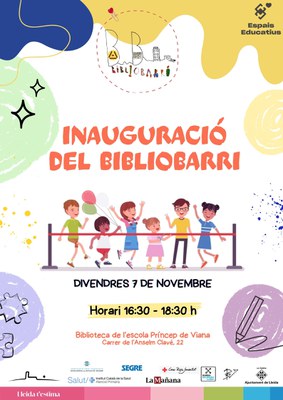 Tercera edició del Bibliobarri, que comença a caminar aquest divendres a la biblioteca de l'escola Príncep de Viana..