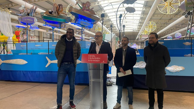 Larrosa ha presentat la Cavalcada acompanyat pels regidors Blanco, Quiñónez i Pino