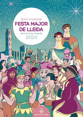 Cartell Festa Major de Lleida 2024 - autora: Sònia Alins.