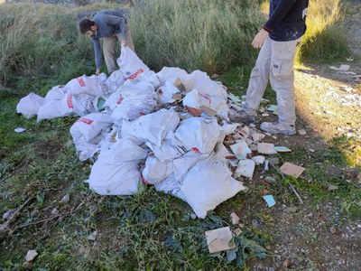 Dels tres abocaments il·legals a l’Horta de Lleida, un s’ha localitzat al camí de Montcada i els altres dos a la partida Quatre Pilans.