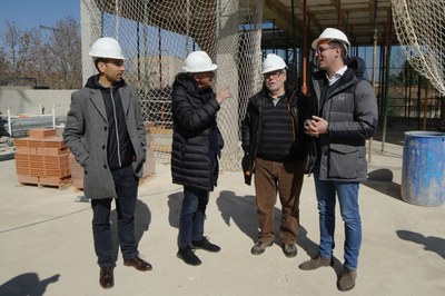 La visita d'obres a la nova seu col·legial dels metges de Lleida.