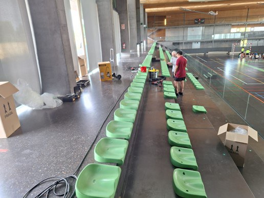 Manteniment al Pavelló Juanjo Garra