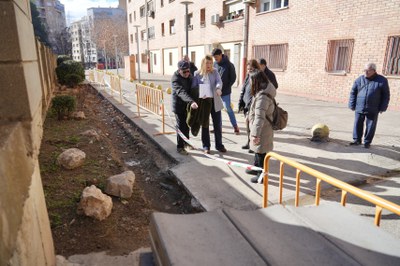 L’actuació té lloc entre l’accés al pàrquing dels blocs Germanor i el Passatge del Riu Corb.