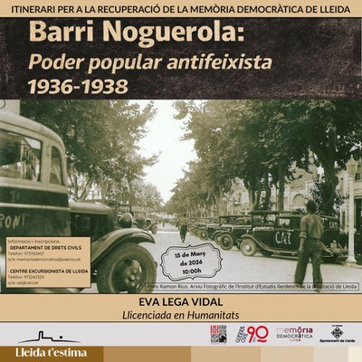 La nova programació d'activitat de Memòria Democràtica inclou itineraris, com aquest al barri Noguerola..