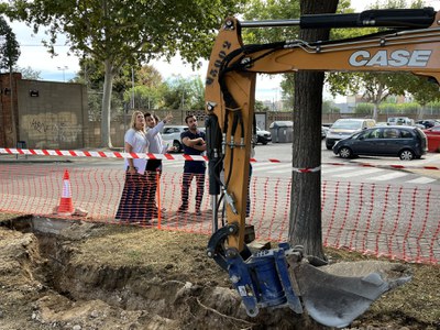 Un moment de la visita de la tinenta d'alcalde.