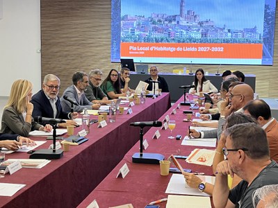 Intervenció del paer en cap durant la reunió.