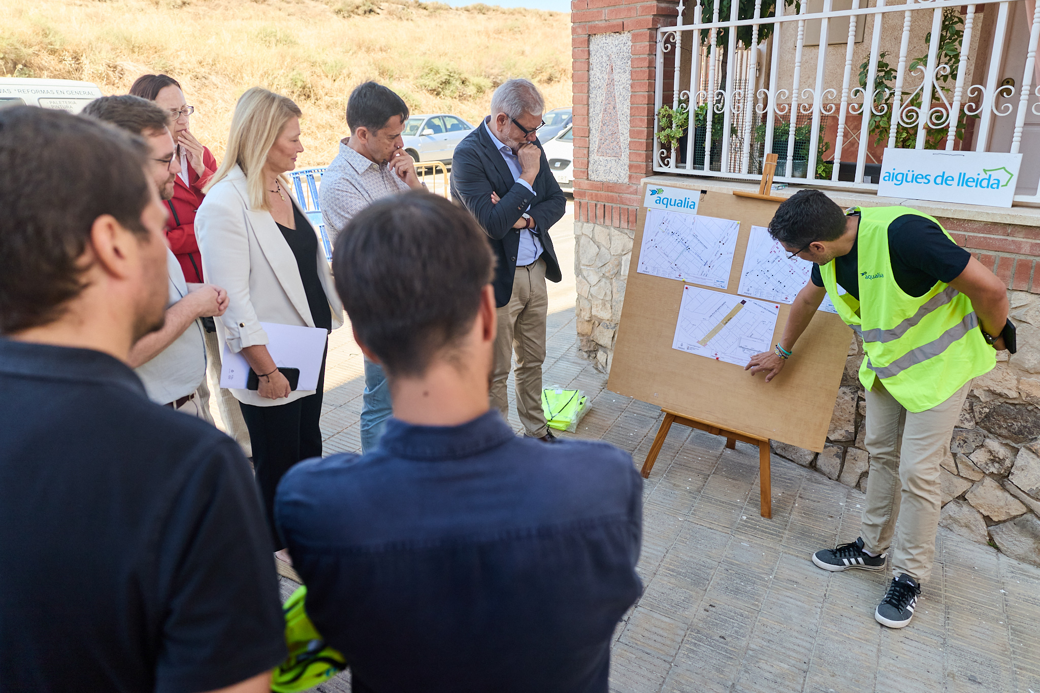 Un moment de la visita d'avui