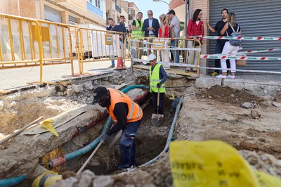 Les obres se centren ara en aquest extrem del carrer.