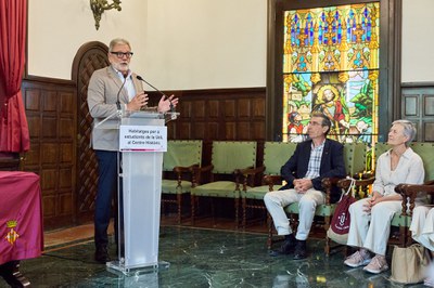 Un moment de la intervenció del paer en cap.