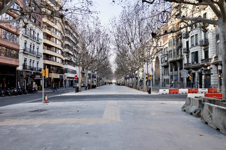 Imatge del tram central de la Rambla