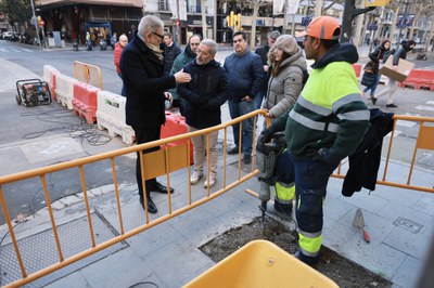 Un moment de la visita d'aquest matí.