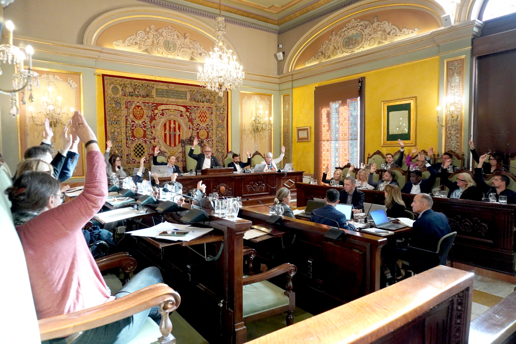 Una de les votacions que han tingut lloc en el ple d'avui