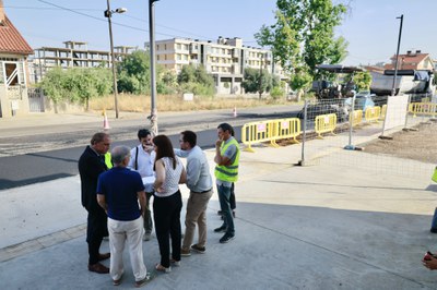 Un moment de la visita d'aquest matí.