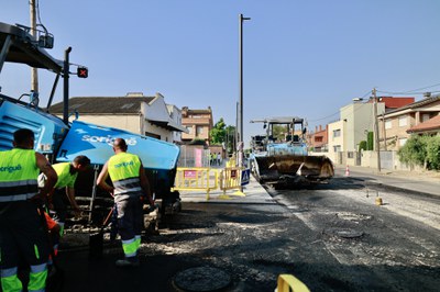 Les màquines treballant avui al carrer.