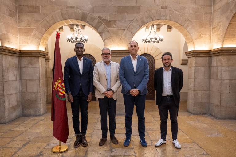 Recepció institucional al nou conseller d'Esports al Palau de la Paeria