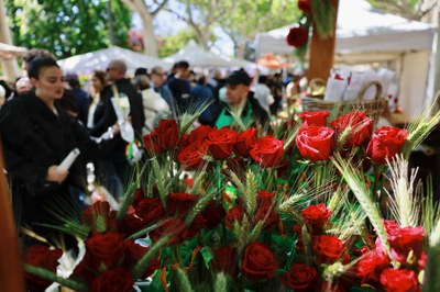 Les roses han estat, un any més, protagonistes de la diada.
