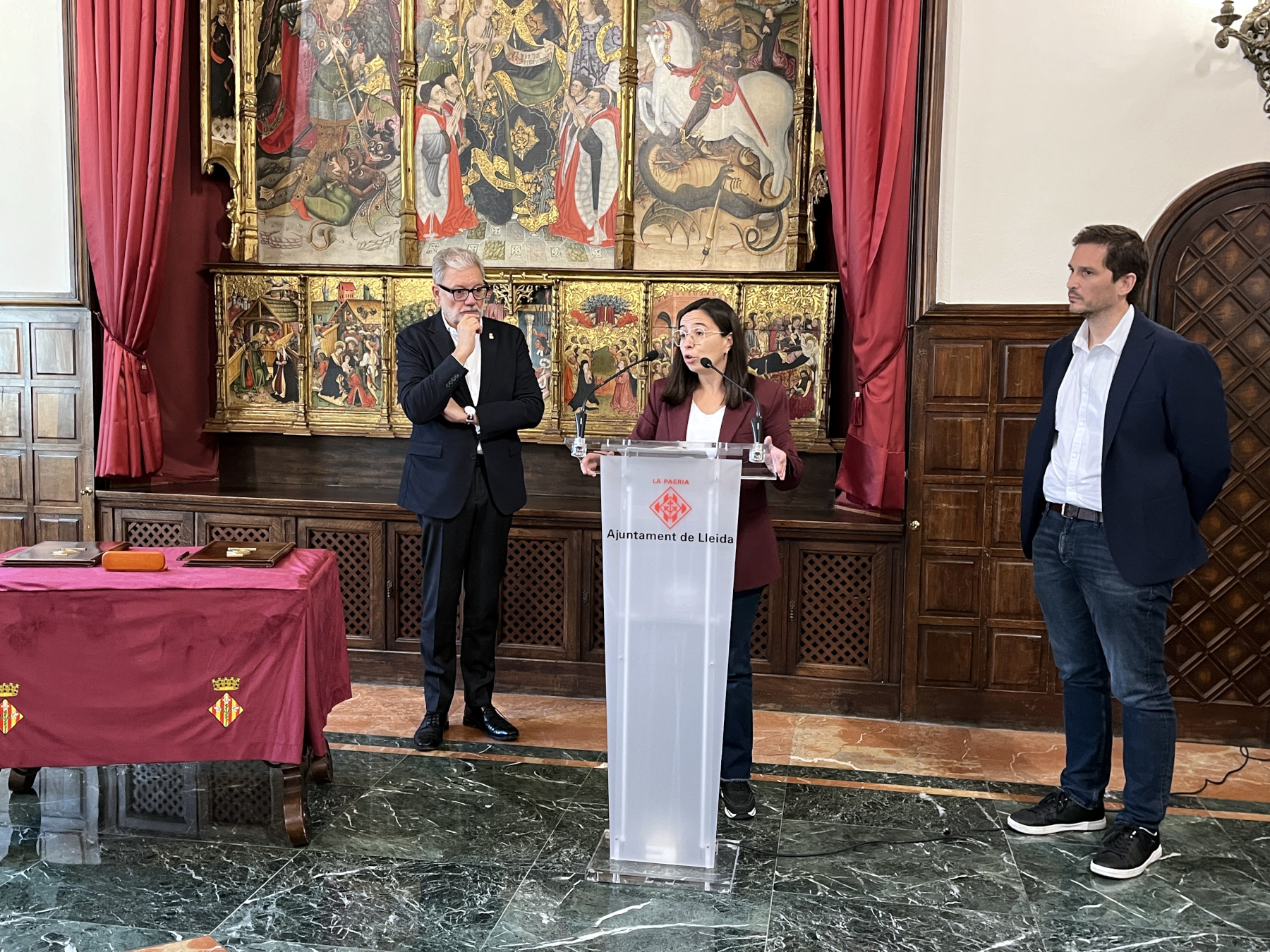 L'acte ha comptat amb la intervenció de la portaveu d'ERC, Jordina Freixanet