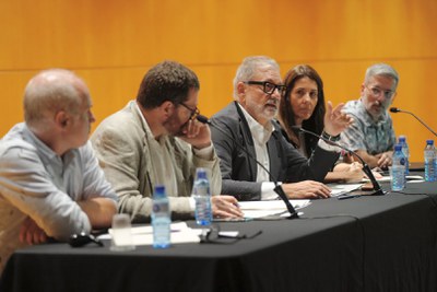 Un moment de la intervenció del paer en cap.