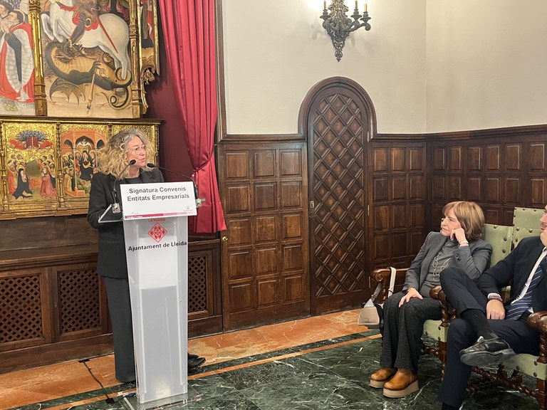 Pilar Bosch ha convidat les entitats empresarials a continuar treballant conjuntament
