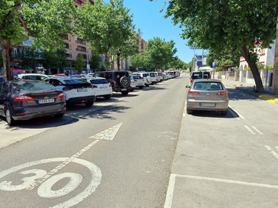 Vista del tram de carrer on s'actuarà.