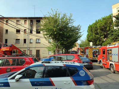 L'edifici afectat a l'escala 6 del bloc F.