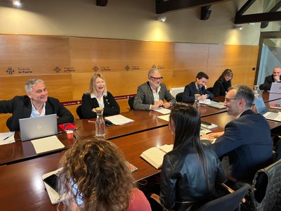 Un moment de la reunió d'avui.