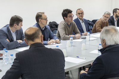 Un moment de la trobada amb els empresaris.