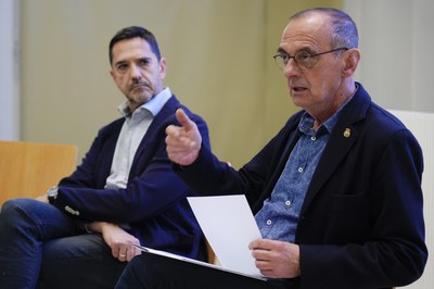 Un moment de la intervenció del paer en cap.