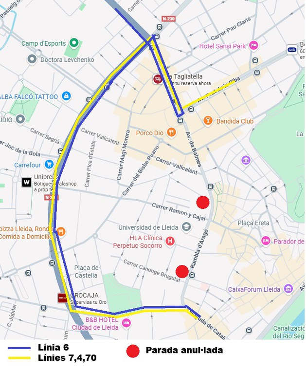 Canvis en les línies de bus 4, 6, 7, 70