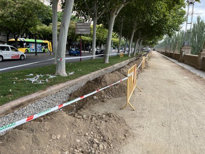 Ja s'ha obert una gran rasa en aquest tram.