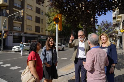 Un moment de la visita d'aquest matí.