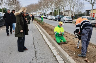 Un moment de la visita d'aquest matí.