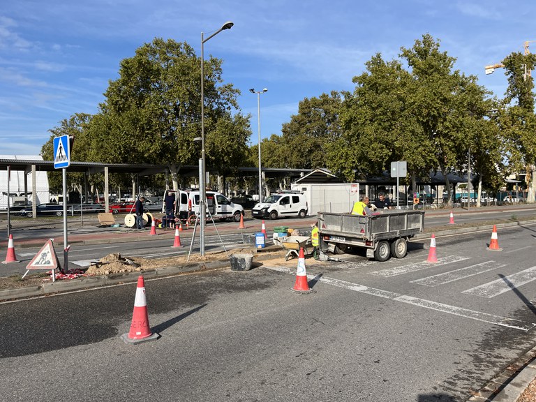 Imatge de la cruïlla on es fa l'actuació