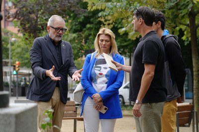 Un moment de la visita d'aquest matí.