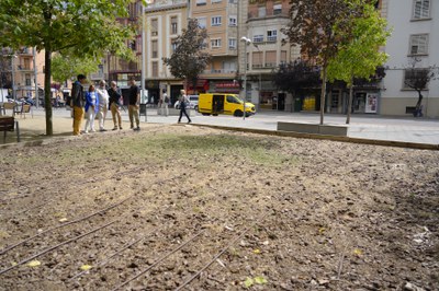 Un dels espais que es replantarà, en forma de pradera a la tardor.